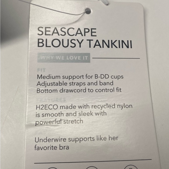 ATHLETA Boho Beachy Seascape Bra Cup Tankini Swimsuit Tank Bathing Suit NWT - Picture 12 of 12